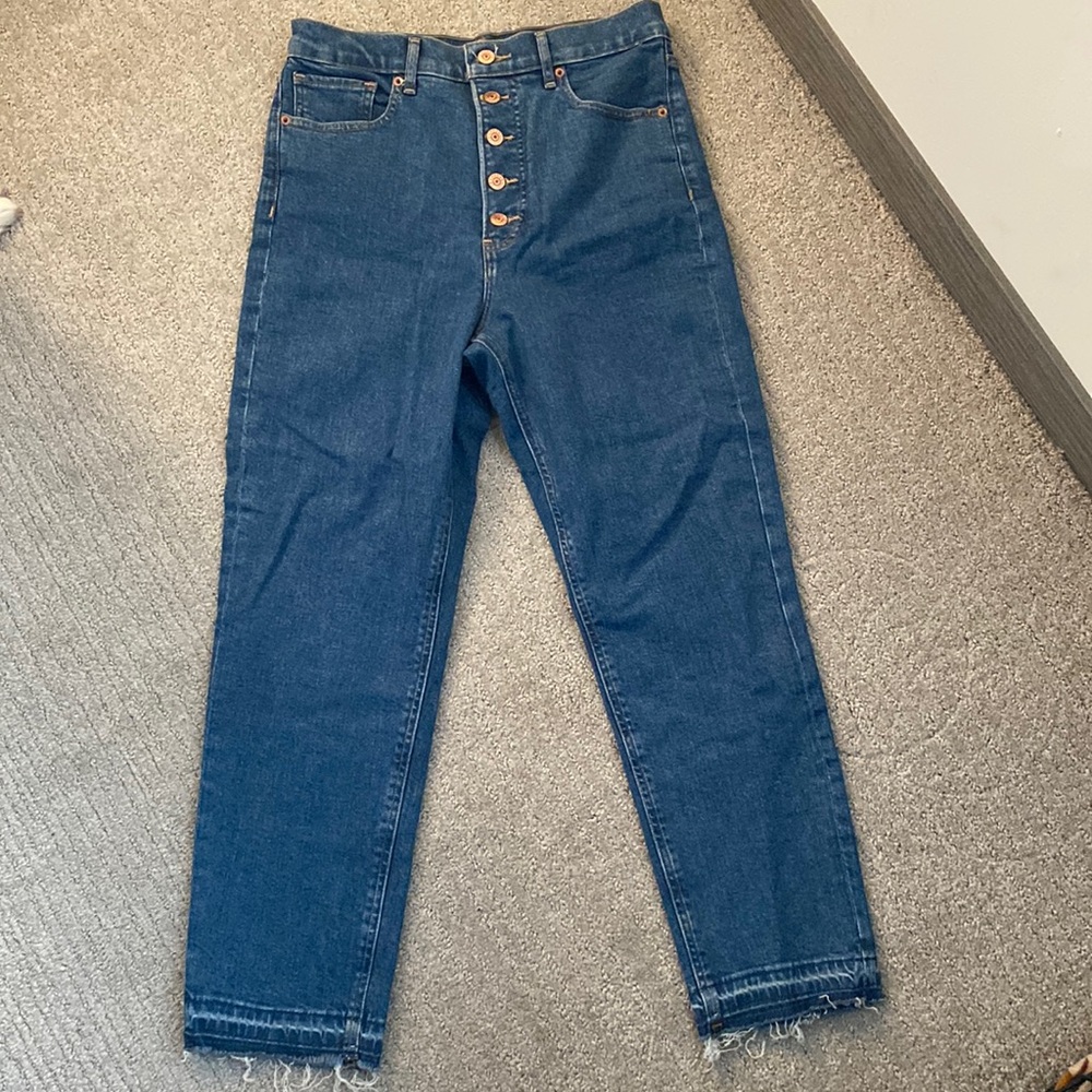 Express super high rise mom jeans
